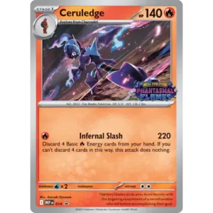 Ceruledge Prerelease - MEP014 - Stamped Phantasmal Flames Promo
